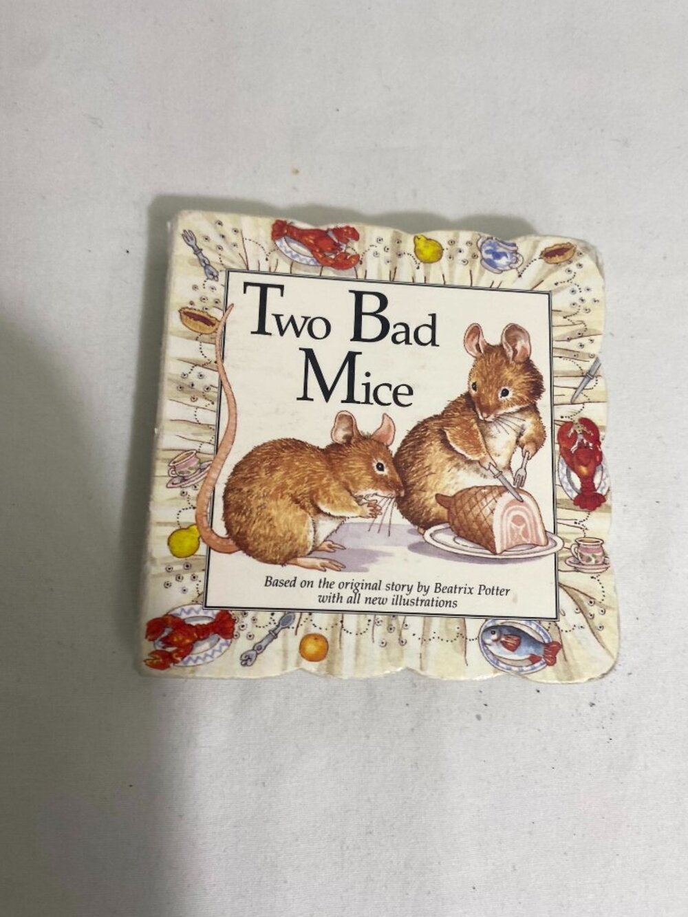 Two Bad Mice Beatrix Potter Mini Board Book Lift-a-Flap 1999 LeapFrog Vintage